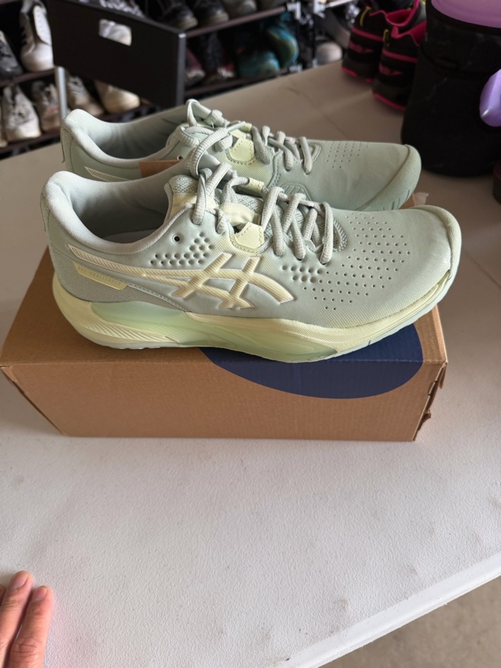 Asics Women's Light Mint Green Running Shoes - Picture 8 of 8